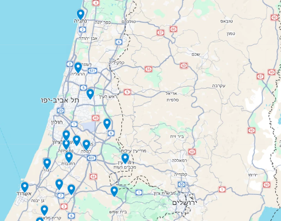 אתרי פעילות תעשיידע - צפון